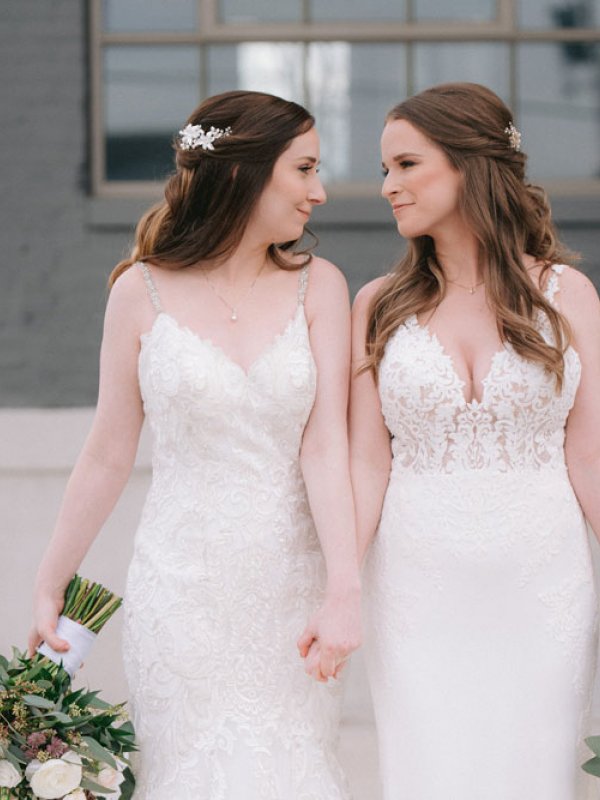 Same Sex Wedding Holding Hands
