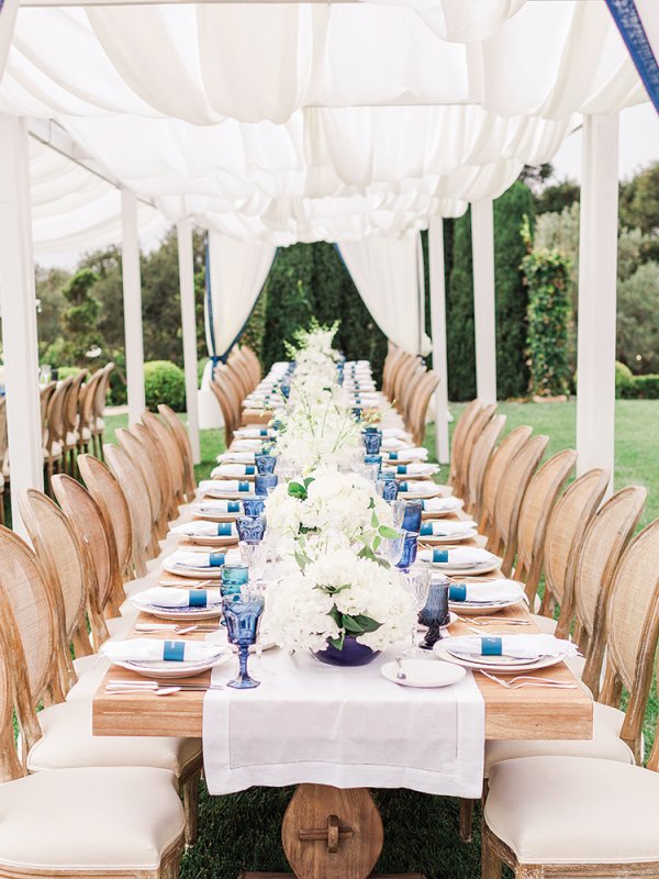 outdoor wedding reception