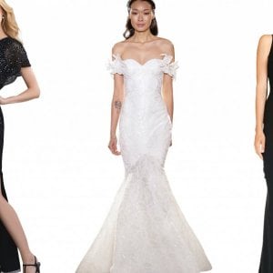 black and white wedding dresses