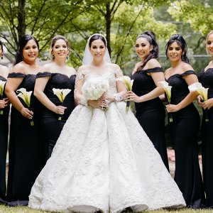 bride and bridesmaids