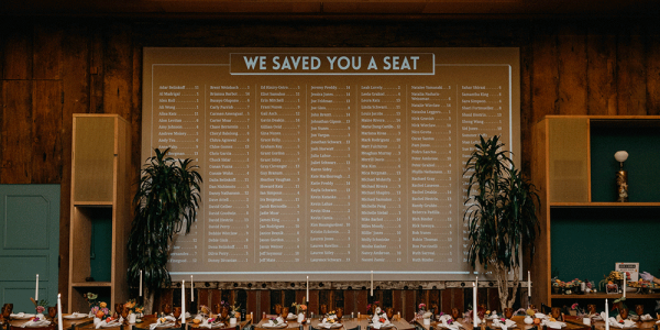 wedding reception seating chart