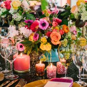 colorful wedding centerpiece