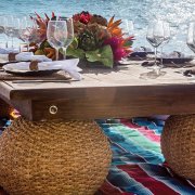 waterside table in mexico