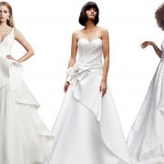 Asymmetrical wedding gowns