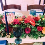 tropical wedding centerpiece