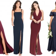 Wine and Midnight Bridesmaid Dresses